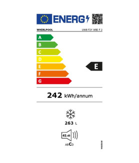 Congélateur armoire 263L Froid ventilé Whirlpool UW8F2YWBIF2