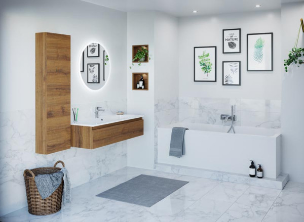 Rivage Chêne Cognac avec Colonne
